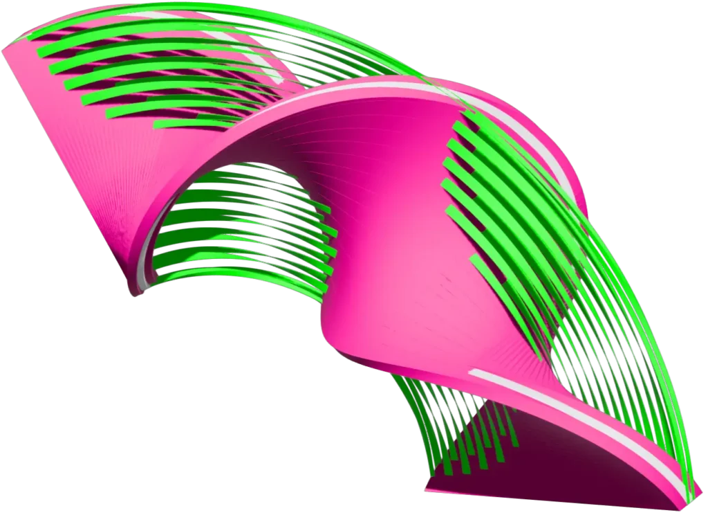 firulete verde y rosa